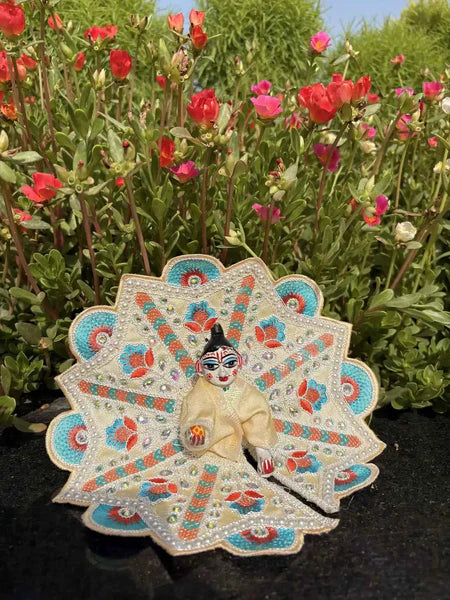 Floral Embroided Laddu Gopal Fancy Dress for Celebrations and Festivals