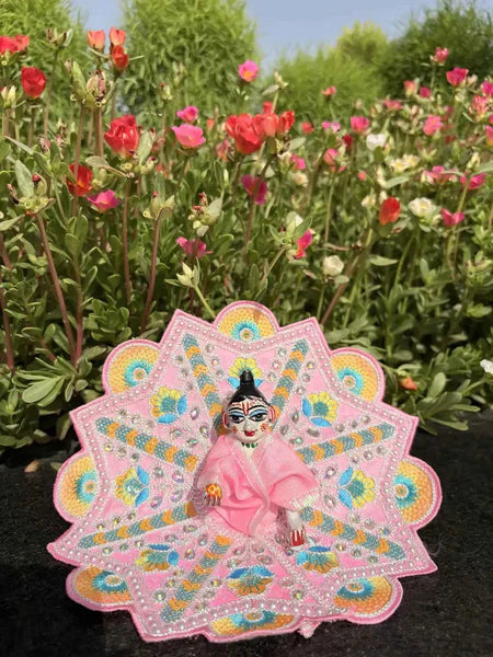 Floral Embroided Laddu Gopal Fancy Dress for Celebrations and Festivals