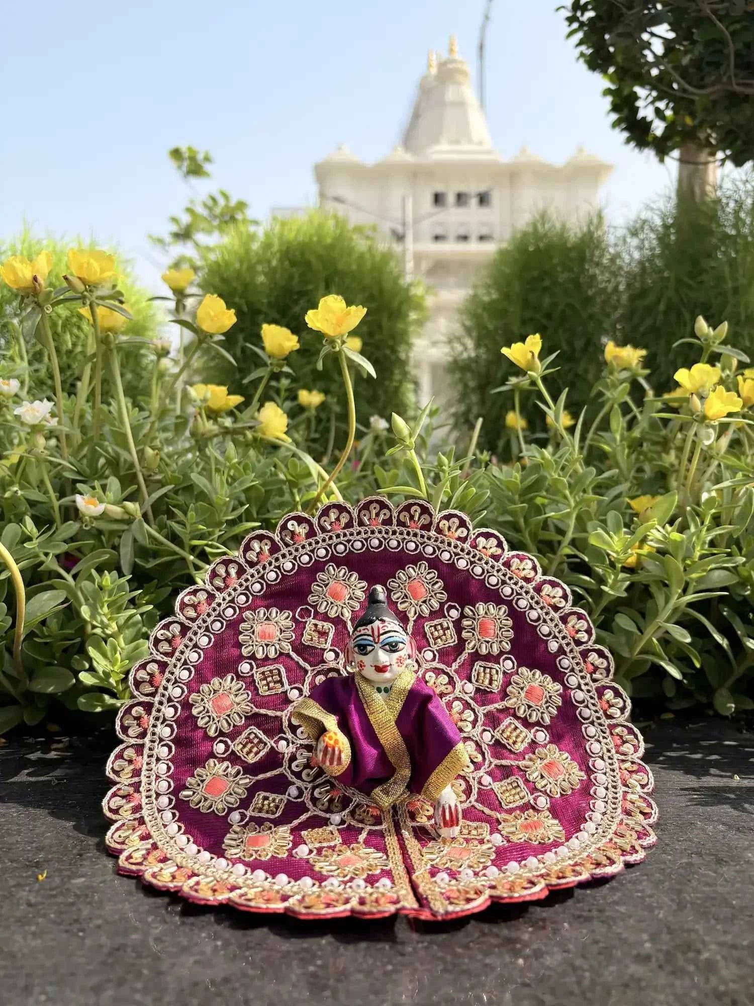 Size 4 - Royal Maroon Fancy Poshak for Laddu Gopal Ji