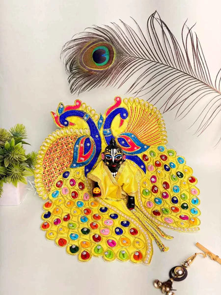 Peacock Style Laddu Gopal Fancy Dress for Divine Celebrations
