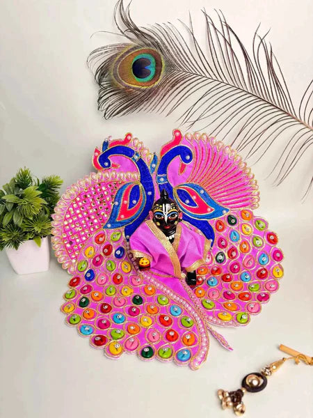 Peacock Style Laddu Gopal Fancy Dress for Divine Celebrations