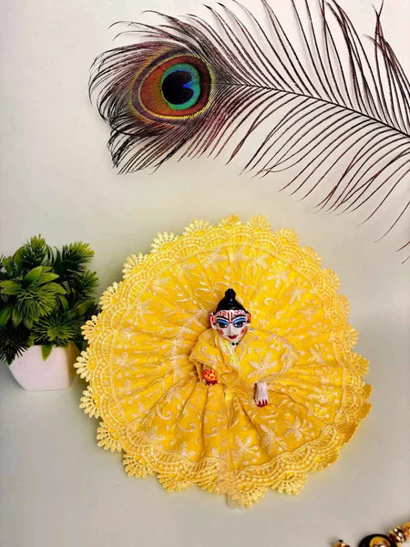 Fancy Net Dress for Laddu Gopal - Elegant Traditional Attire for Deity