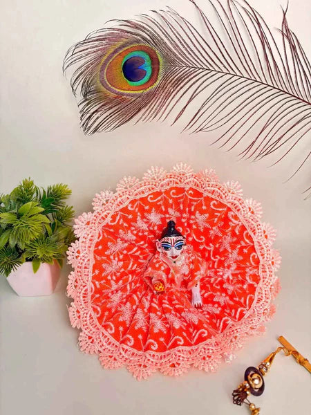 Fancy Net Dress for Laddu Gopal - Elegant Traditional Attire for Deity