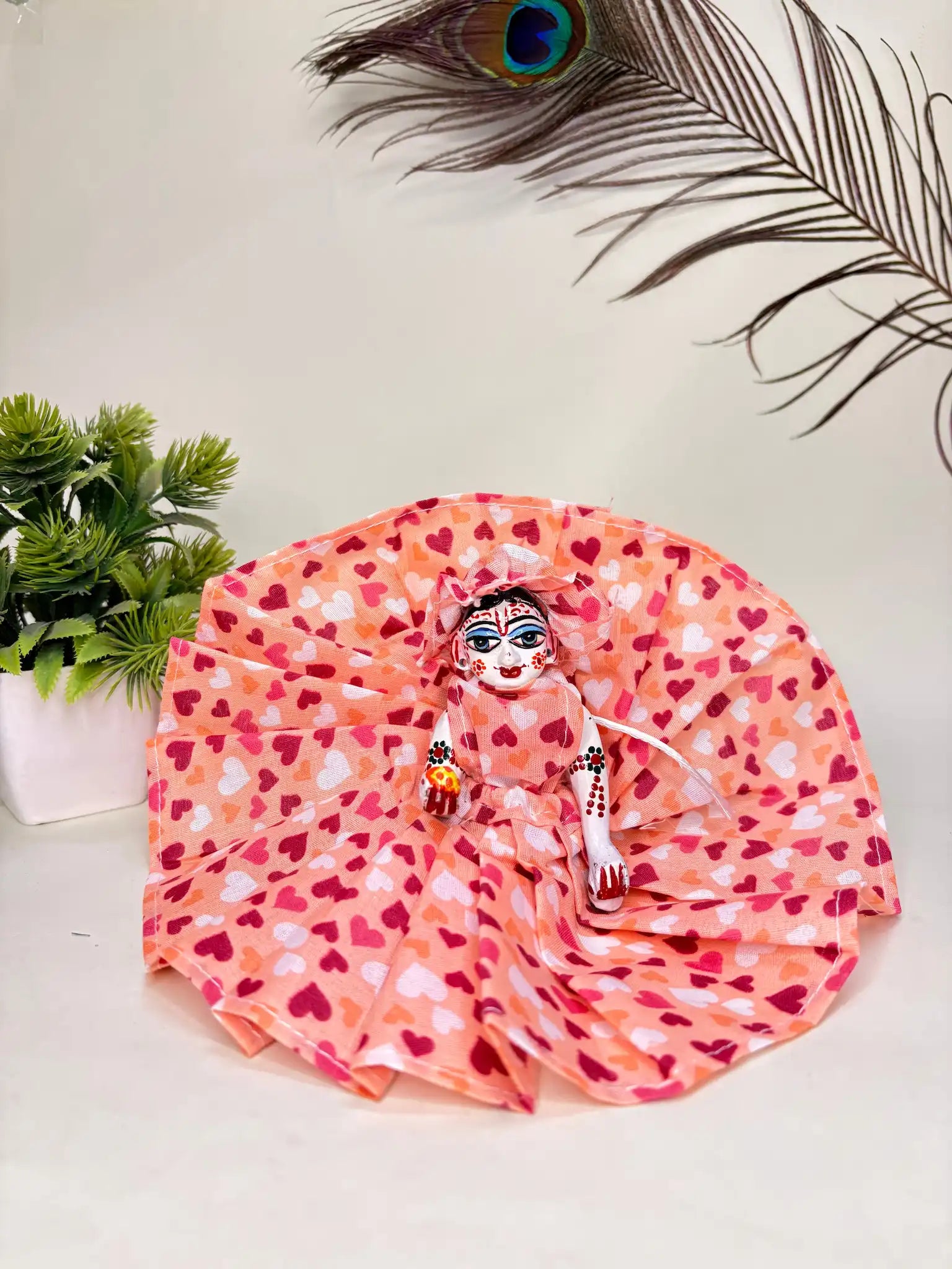 Soft Cotton Poshak – Heart Print Design